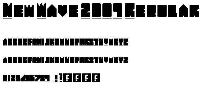 New wave 2009 Regular font